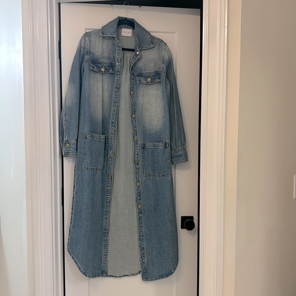 Carly Jean Los Angeles classic denim duster jacket